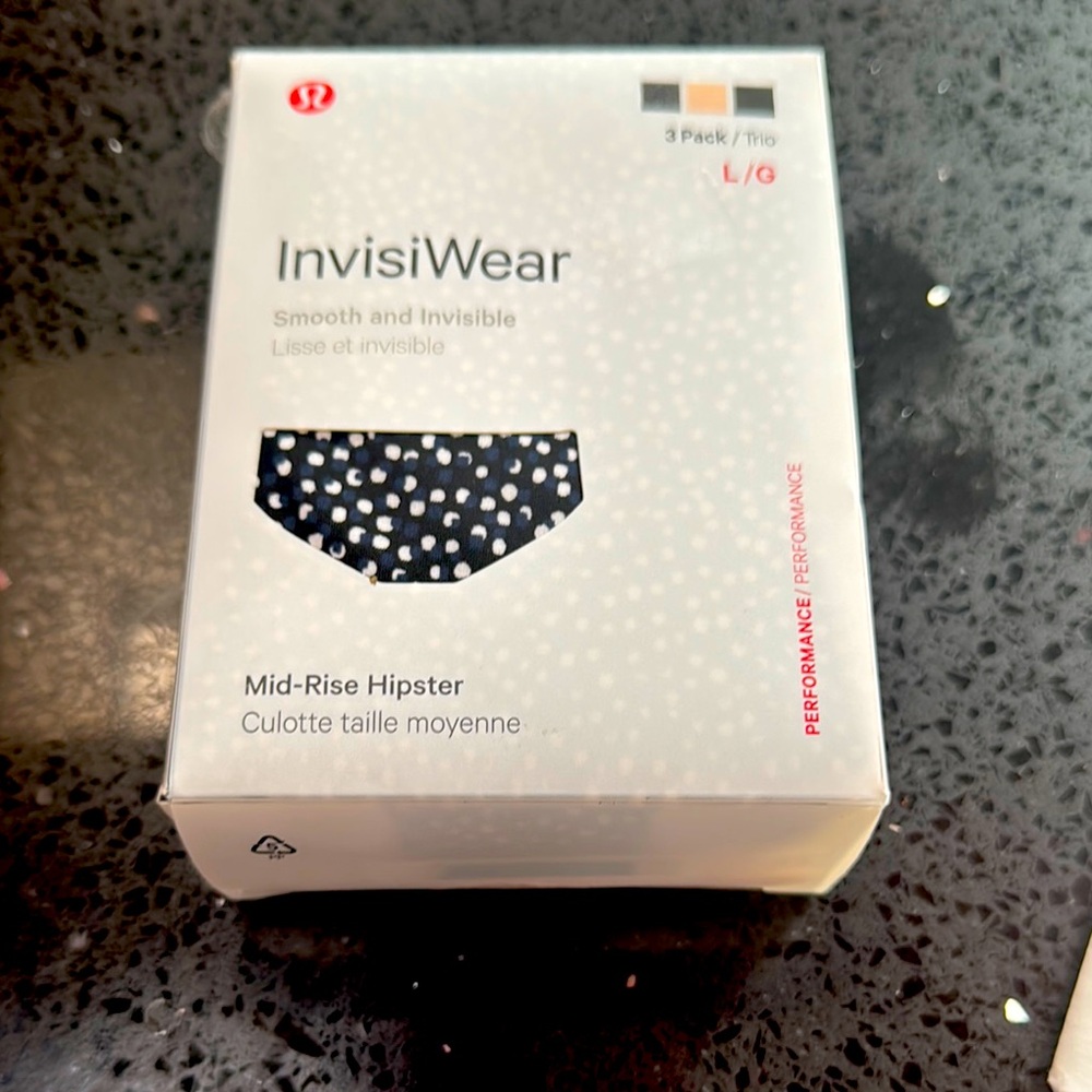 Lululemon Athletica Black Briefs InvisiWear